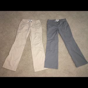 2 pair of gently used Old Navy flirt khakis size 8